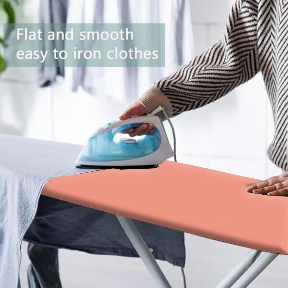 Funda para tabla de planchar azul de 108 x 45 cm, resistente al calor, a prueba de manchas, ajuste universal para plancha de vapor, elástica, se adapta a tablas de 90 x 30 cm a 140 x 45 cm, color liso