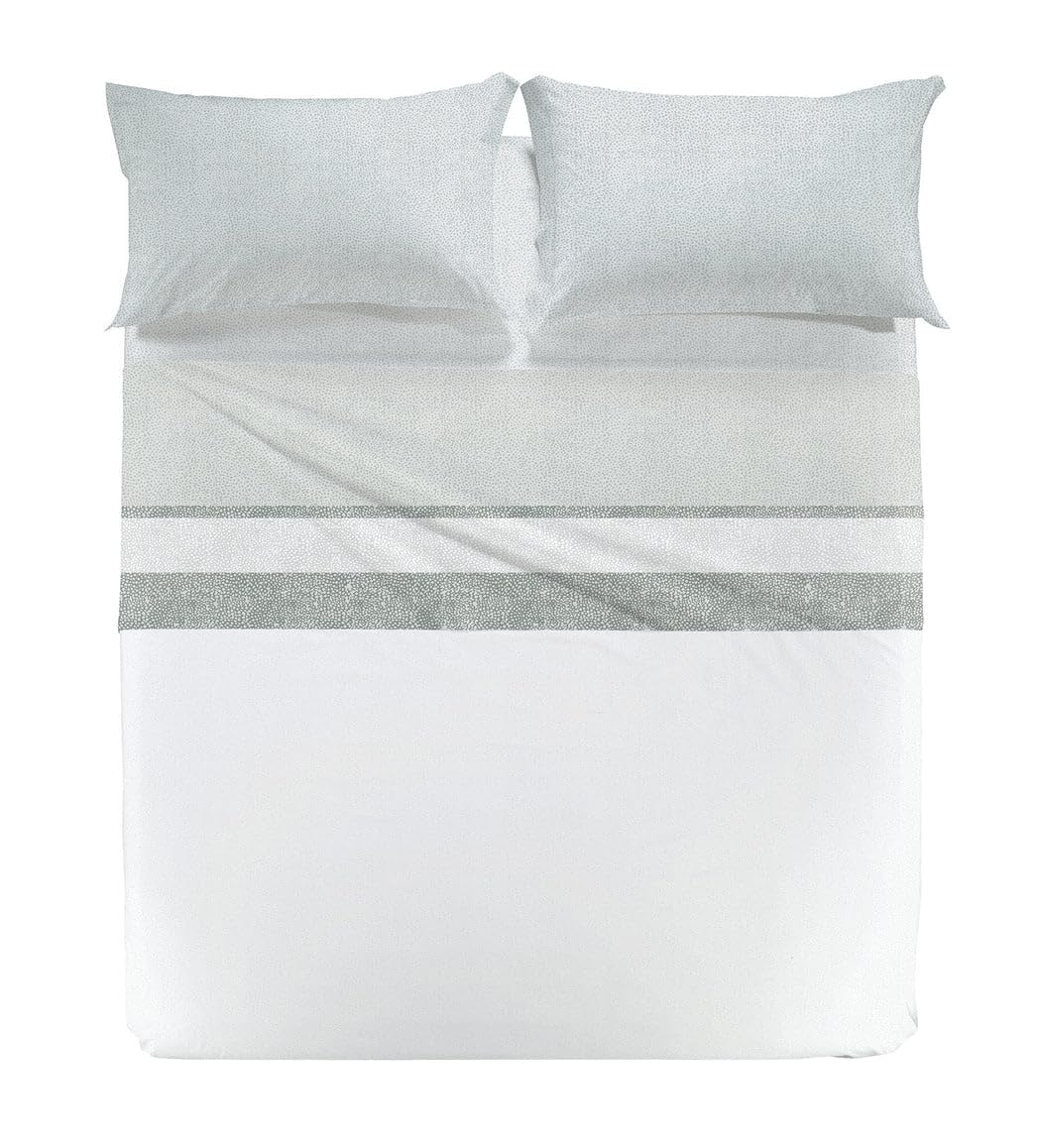 Caleffi - Bettwaren & Bettwäsche, Decke, Bettdecke 255x200 cm, Bettwäsche-Set für Doppelbett, Bettdecken-Bezug 255x200 cm + 2 Kissenbezüge 50x80 cm, 100% Baumwolle, nicht gepolstert, mit 40 cm Schlitz
