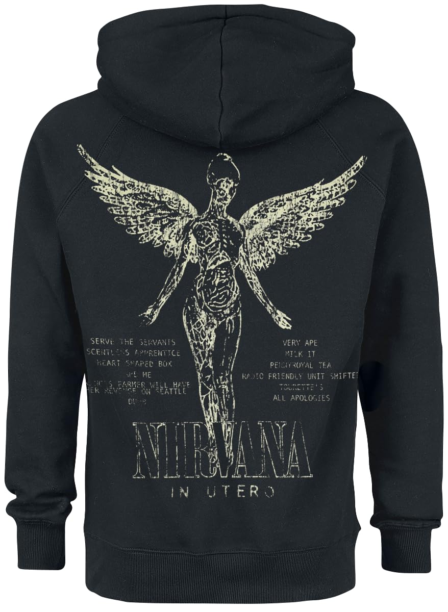 Nirvana In Utero Männer Kapuzenpullover schwarz Band-Merch, Bands