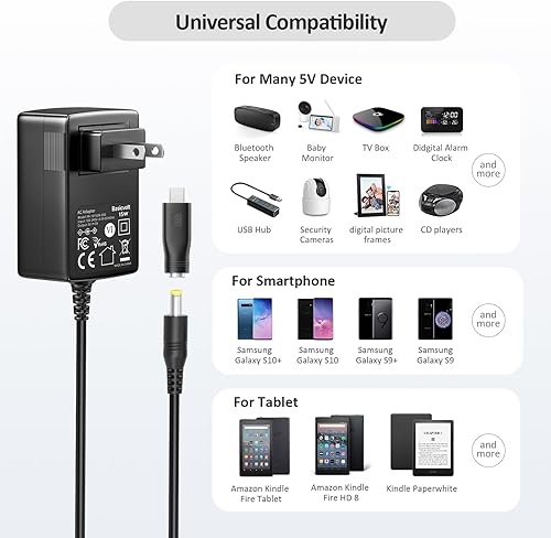 Miniatura 5 de 5V 3A 2A 1A Fuente de alimentación DC 5v Adaptador de corriente para TV Box Tablet Altavoz GPS Webcam Router Reloj despertador y reemplazar más DC