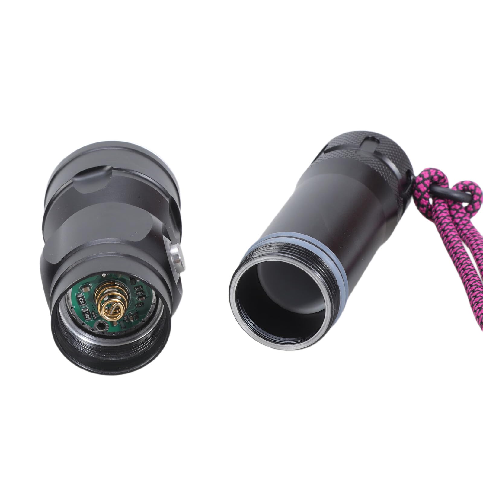 Torcia elettrica subacquea a LED con struttura in metallo e luce da pesca adatta per immersioni in mare e pesca