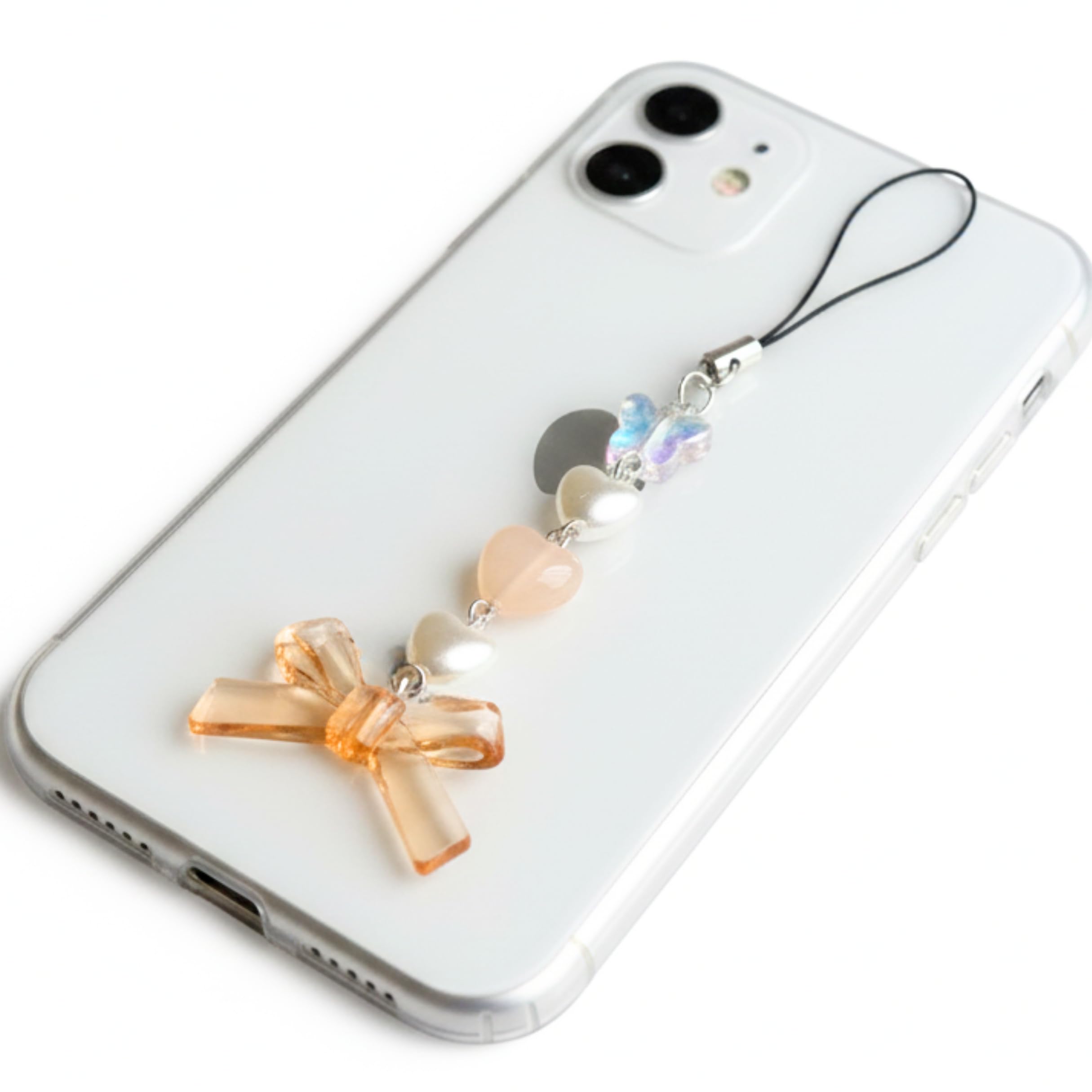 SNOWY SHOP Korean Silver Bow Phone Charm – Cute Heart & Starfish Pendant | Aesthetic Korean Mobile Chain, Bag Hanging & Keychain Jewelry for Girls & Women-image-43
