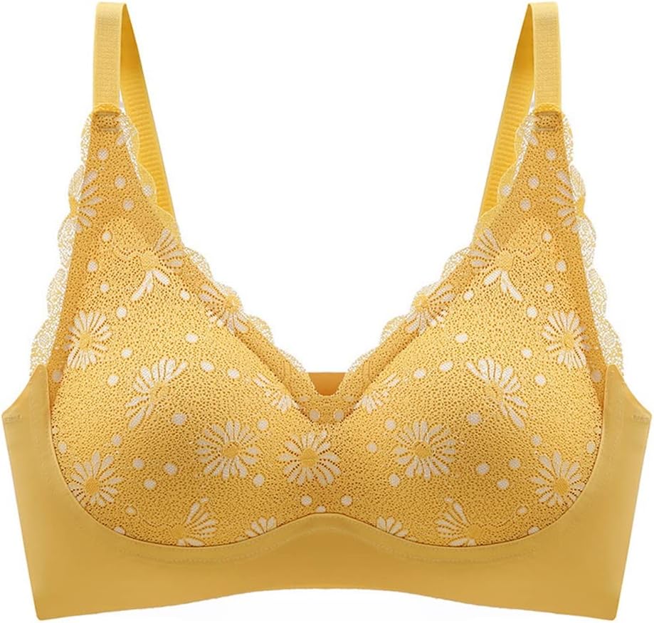 Lingerie Lace Pattern Sexy Gathered Nude Breathable Sleeping Girl Sling Bra