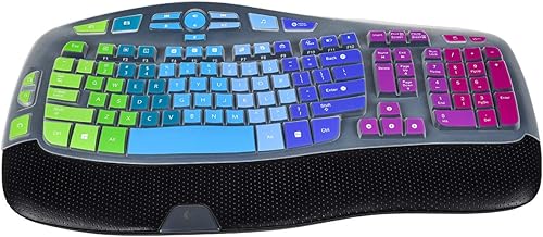 Miniatura 2 de Logitech K350 MK550 MK570 - Funda de teclado inalámbrico con ondas, color arcoíris