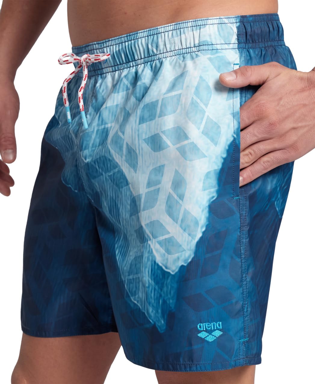 Arena Men's Arena Water Prints Beach Boxer Pantaloncino da Spiaggia Uomo (Pacco da 1)