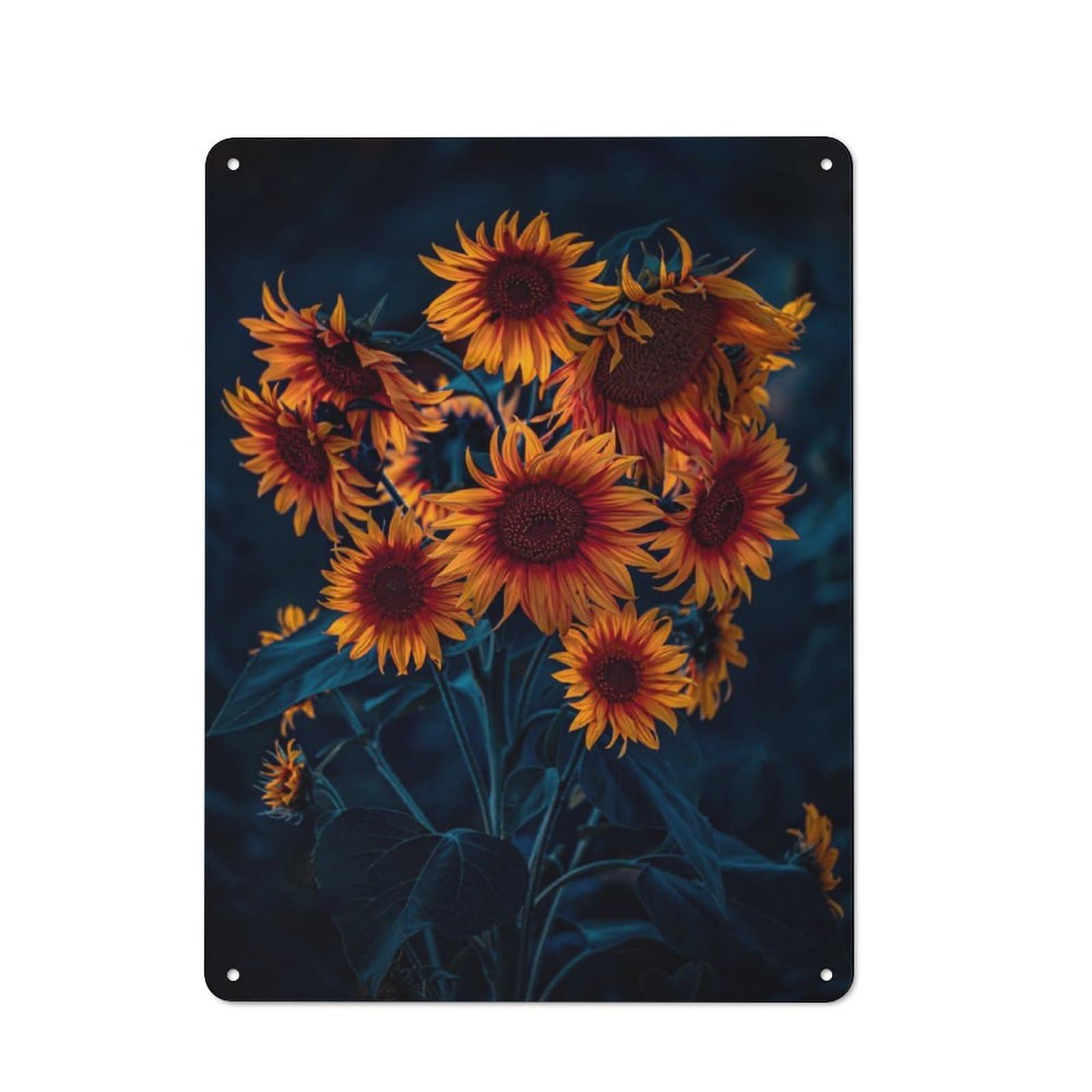 Junmoney Sunflower Hydra Retro Metal Wall Sign 40X30cm With For Workshop Wall, For Vintage Wall Decor Fans, For Garage And Workshop Walls