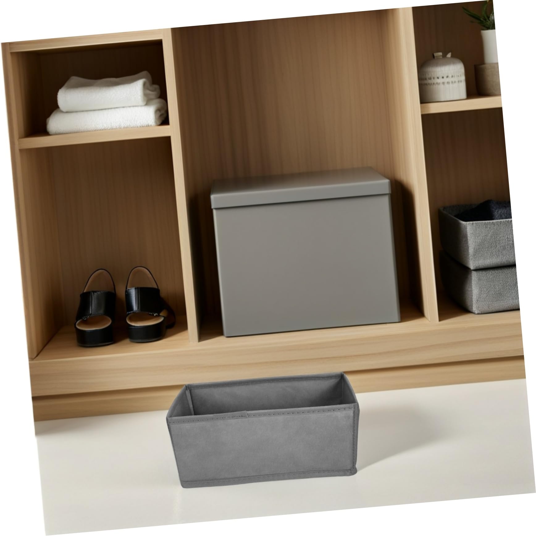 6 Stück Stoff Schubladenorganizer Unterwäsche Organizer Mit Separaten Fächern Grau Stabile Aufbewahrungsbox Für Kleiderschrank Kommode Und Badezimmer
