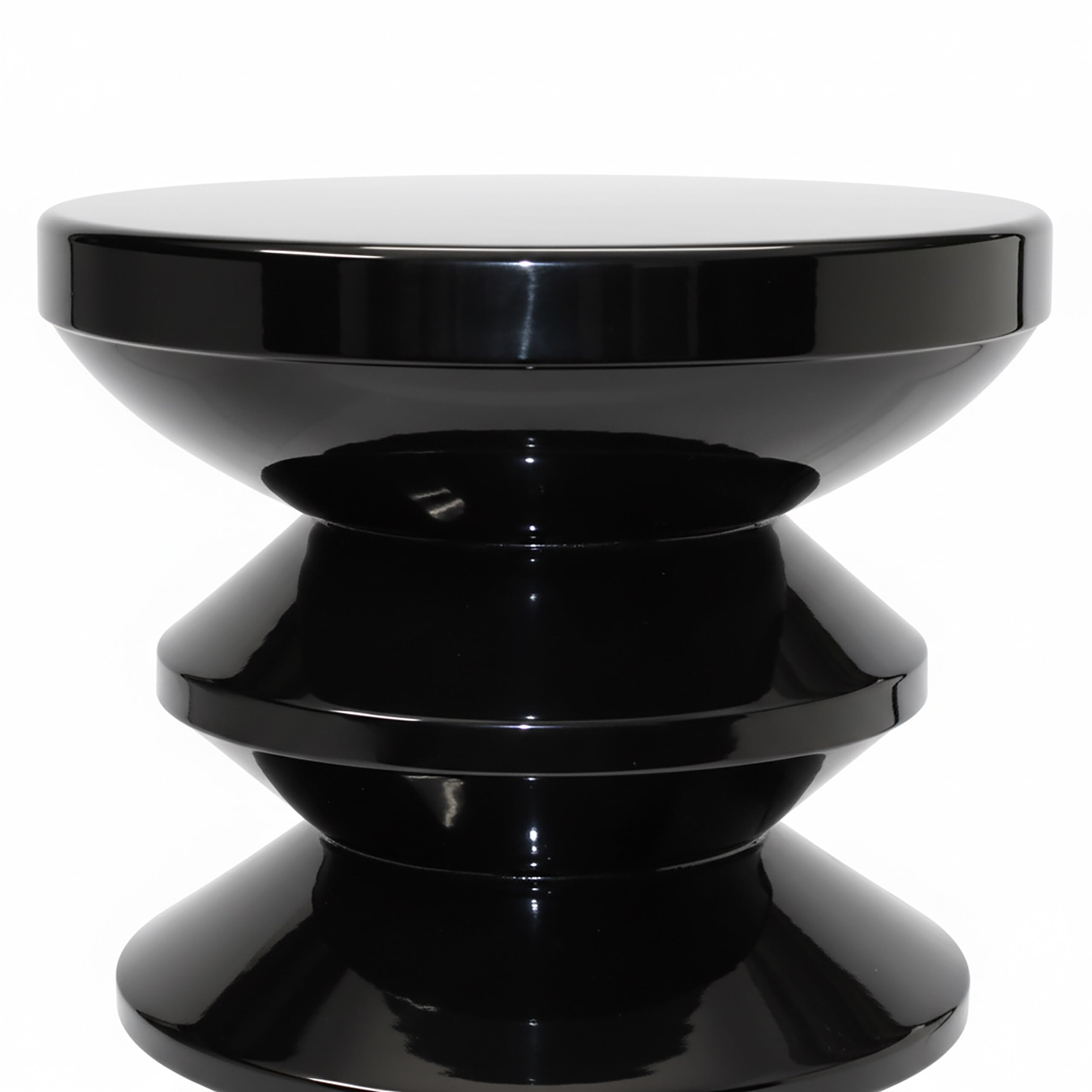 Relaxdays Tavolino & Sgabello, Zig-Zag, arredo Soggiorno, HxD: 46 x 35 cm, Metallo, Nero, Tavolini