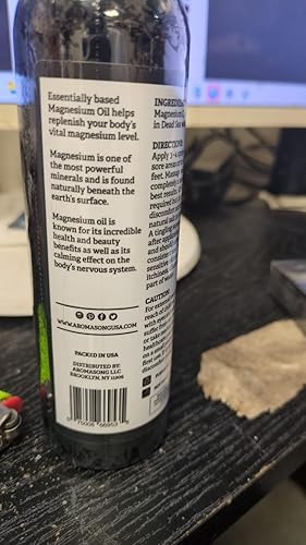 Vista 20 de Aromasong Spray de magnesio lavanda – Extra fuerte (23 mg en cada Spritz) 8 onzas – Spray de aceite de magnesio natural y puro – Fabricado