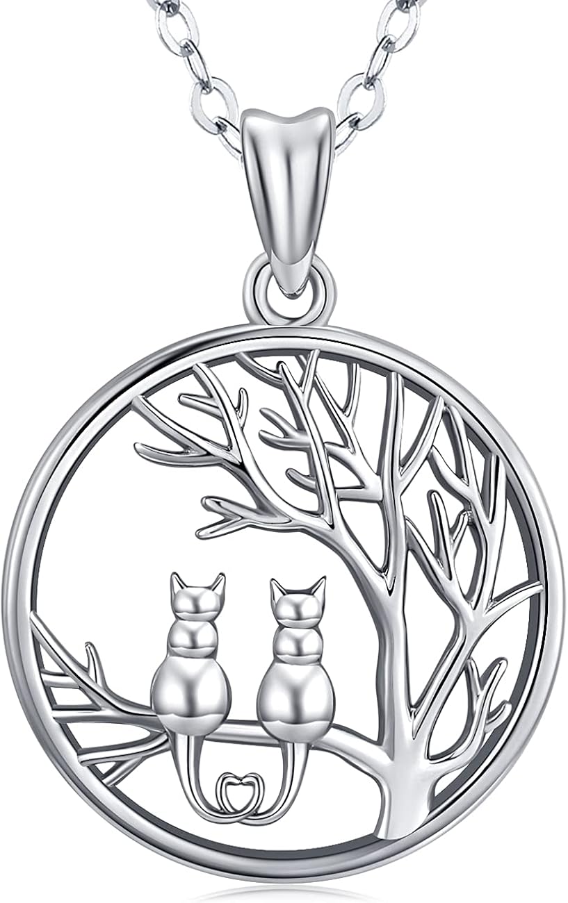 two cats necklace