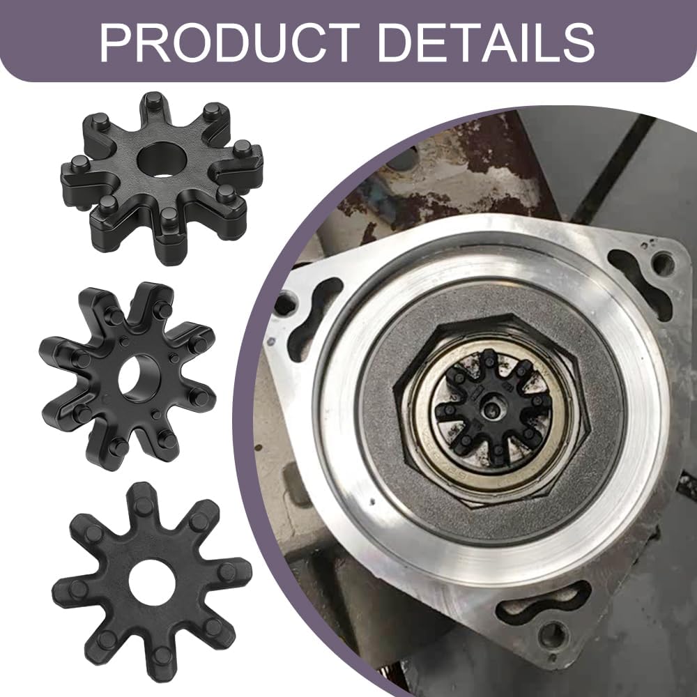 2PCS Flexible Steering Coupler Replacement 56315-2K000FFF, Automotive Power Steering Coupler Steering Column, Nylon Pad Plastic Rubber Wheel Compatible with Hyundai and Kia