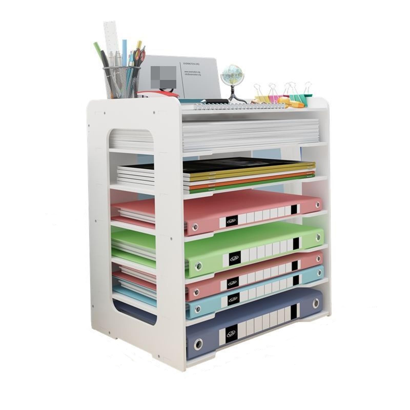 Uchwyt na dokumenty, stojak na papier, idealny do biura, domu, szkoły i albumu do wycinania (5-Tier_B)