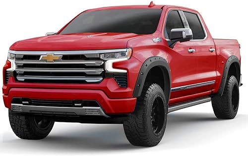 EGR 791655-Premium Series Guardabarros con aspecto atornillado simulado con pernos negros - Compatible con Chevrolet Silverado 1500 2023-2025