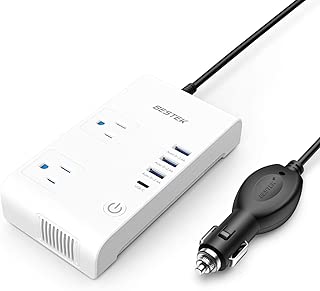 BESTEK 200W Power Inverter, DC 12V to AC 110V Car Inverter with Total 7.8A 4 USB Ports Multi-Protection Car Charger Adapter, ETL Listed(White) - coolthings.us