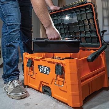 Klein Tools 549031MBR MODbox Removable Tool Tray for Medium and Rolling Toolboxes, Dual Compartments