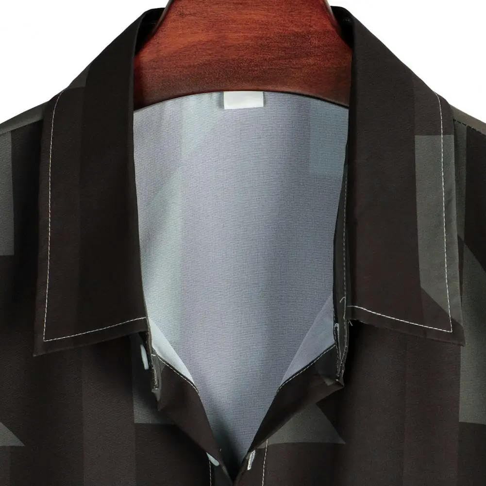 Hawaiian Shirts Camicia A Maniche Corte con Stampa Floreale Camicia per Vacanza Hawaiane per Uomini Morbidi Maniche Corte Sciolte