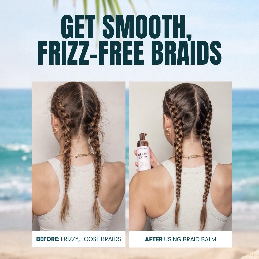 The Beachwaver Co. Braid Balm Pre-Braid Prep Foam, 4 Fl Oz