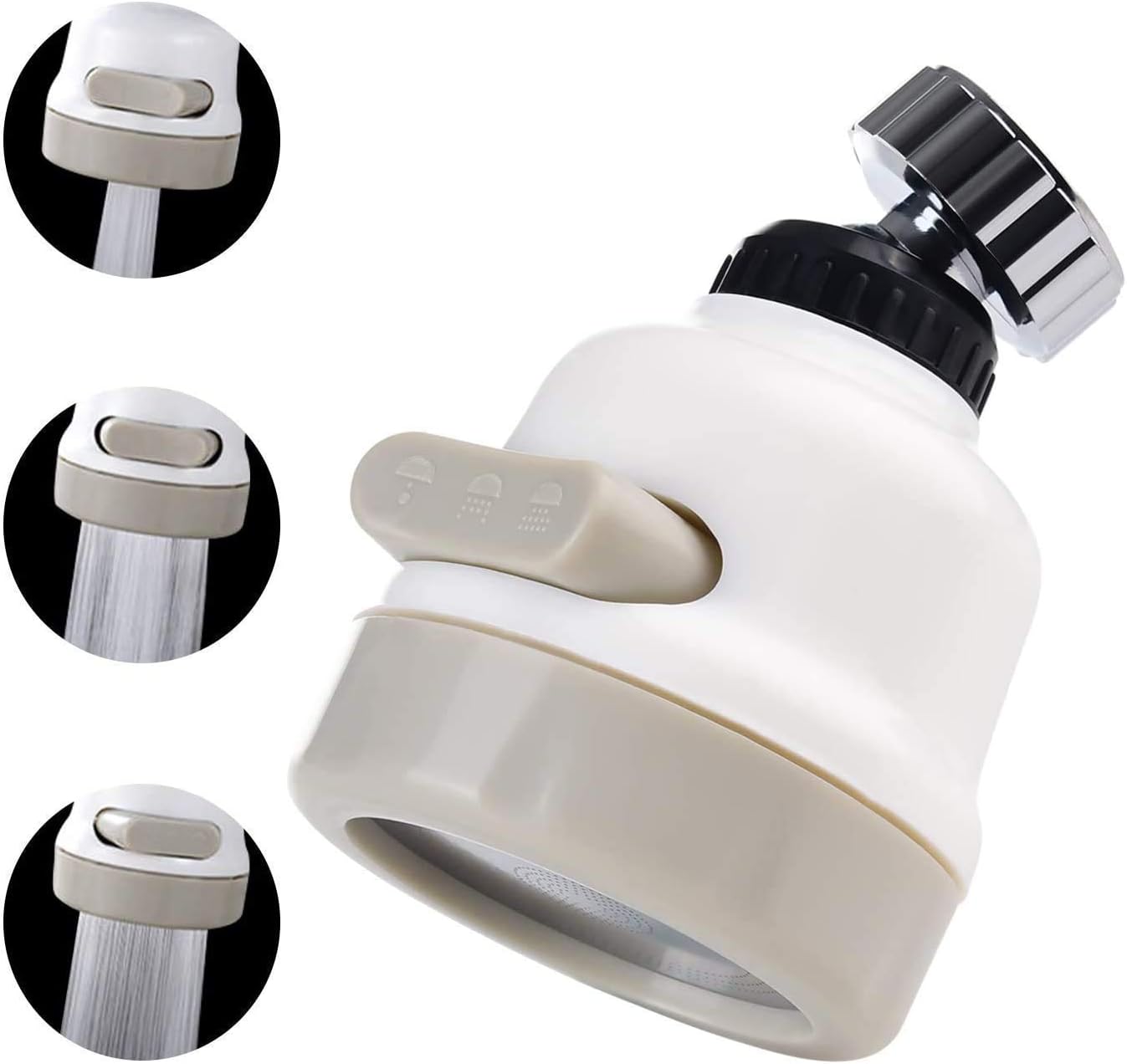 2pcs Universal Faucet Dispenser, 3 Types of Water Outlet Modes, Rotating Faucet, Oxygen-Enriched Foam