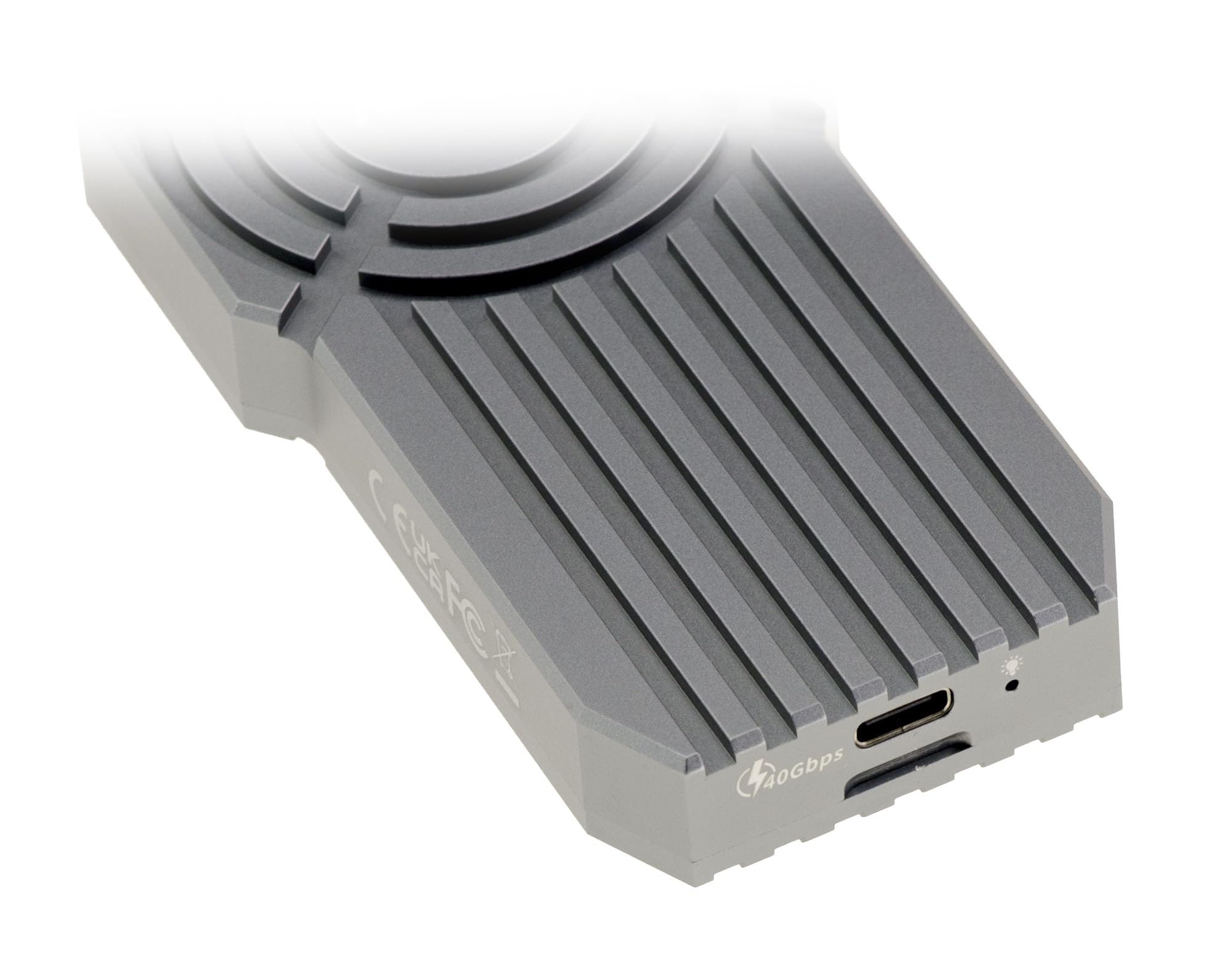 KALEA-INFORMATIQUE Obudowa USB 4.0 Thunderbolt 4 40G dla dysków SSD M2 NVMe. Wytrzymała, odporna na wstrząsy aluminiowa konstrukcja z wyjmowanym wentylatorem.