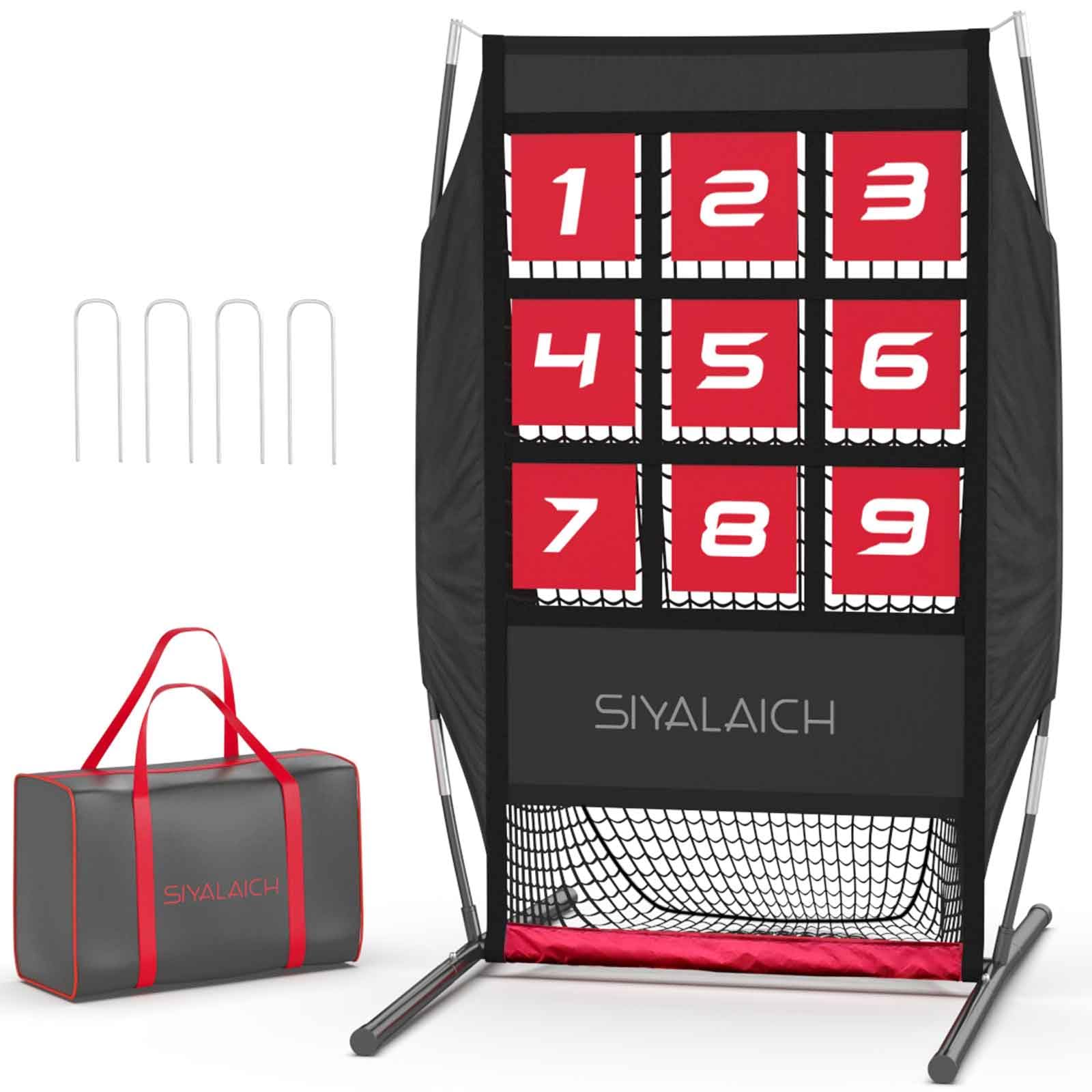 Ultimate Portable Pitching Target Net​ for Baseball, Softball &amp; Football | Pro-Tested Practice System with Numbered Strike Zone | Includes Carry Bag &amp; Enables Quick Assembly