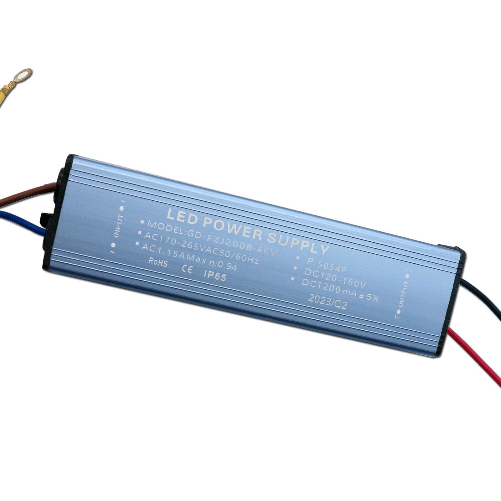 Driver LED 200W DC120-160V 1200mA Alimentatore Trasformatore di illuminazione a controllo di corrente costante for luce di inondazione a LED