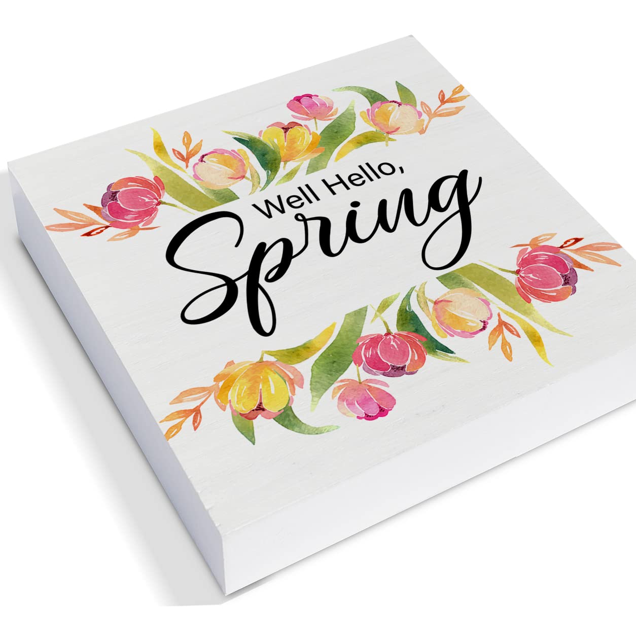 Hello Spring Signature Box Snapklik.com : Well Hello Spring Wooden Box Sign Farmhouse Spring Wood ...