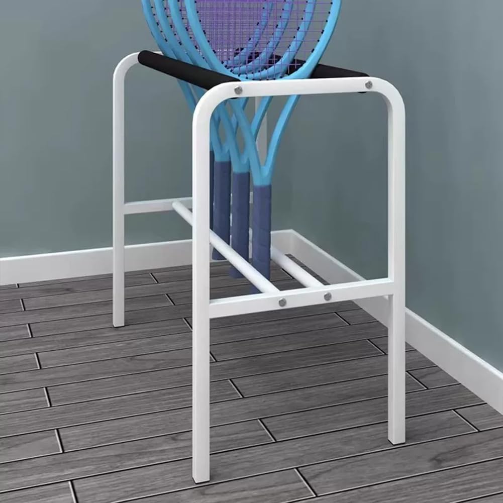 Estante De Almacenamiento De Raquetas De Tenis De Alta Resistencia con Acolchado De Espuma; Soporte De Exhibición De Raquetas De Bádminton, Adecuado para Gimnasios, Escuelas