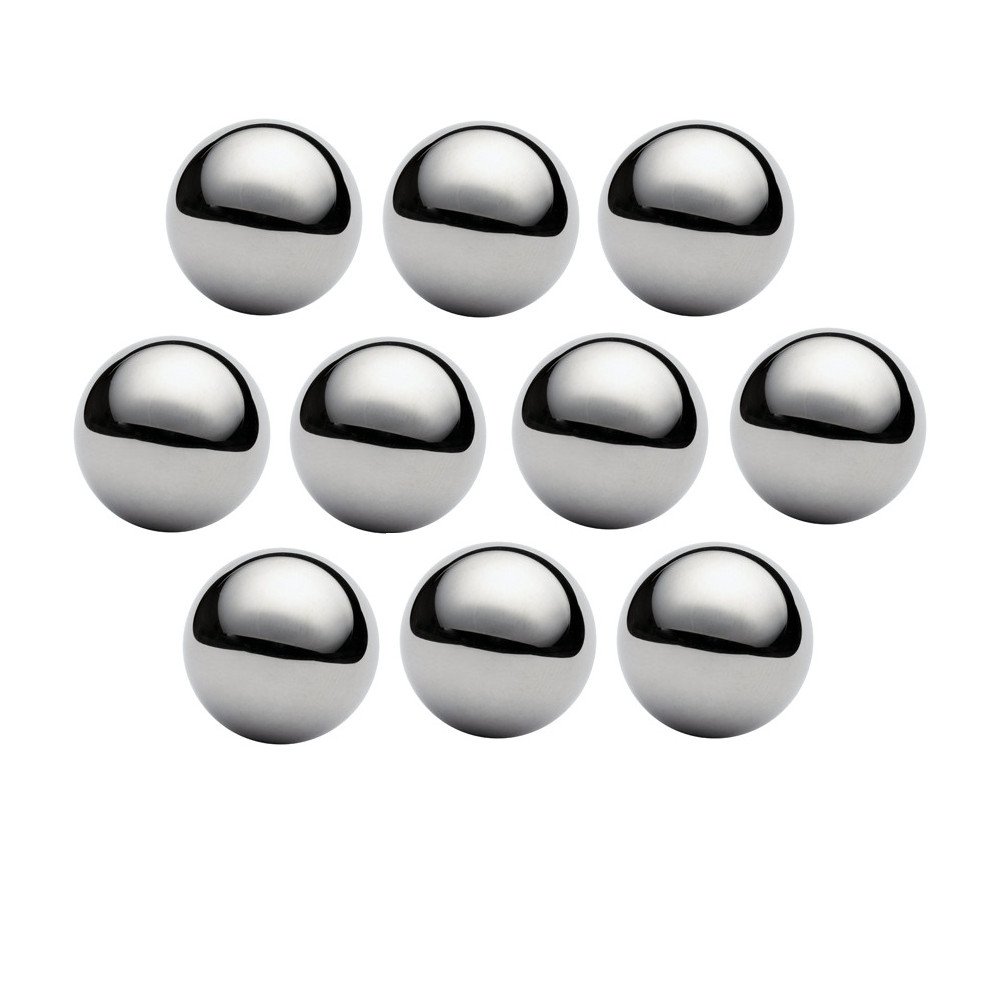 West Coast Paracord 2,5 cm Boules de roulement en Acier chromé pour Centre de paracorde Monkey Fist (Lot de 10)