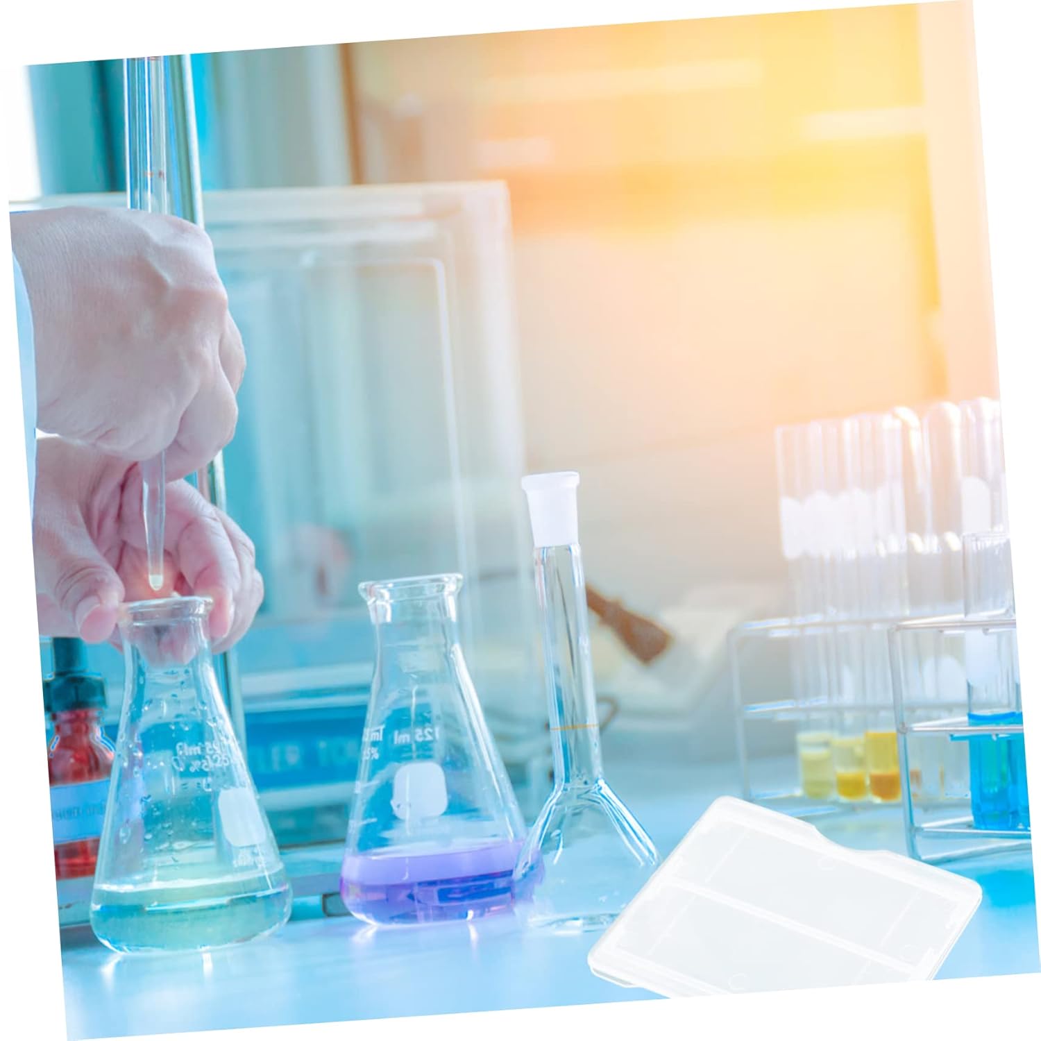 100pcs Microscope Slides Storage Box Distribution Box for School Slide Holder