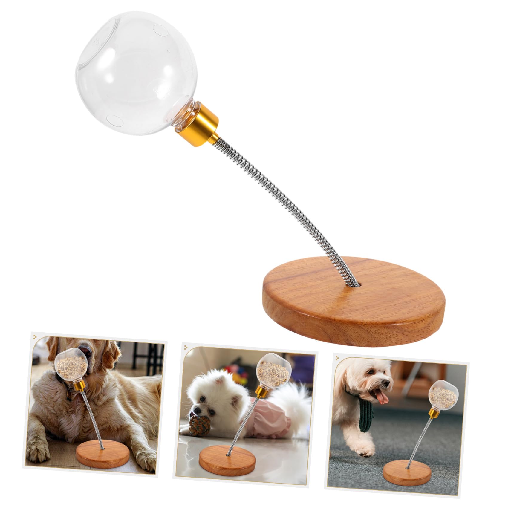 Housoutil Snackball und Beschäftigung aus Kunststoff und Edelstahl für Hunde Interaktives Leckerli Spender Hundespielzeug zur Futter Training für Kleine und Große Hunde