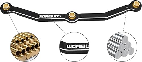 Miniatura 3 de WOAEIUOS Enlaces de liquidación Servo Linkage y Servo Bocina para TRX4M Piezas de actualización 118 RC Crawler Car (negro)