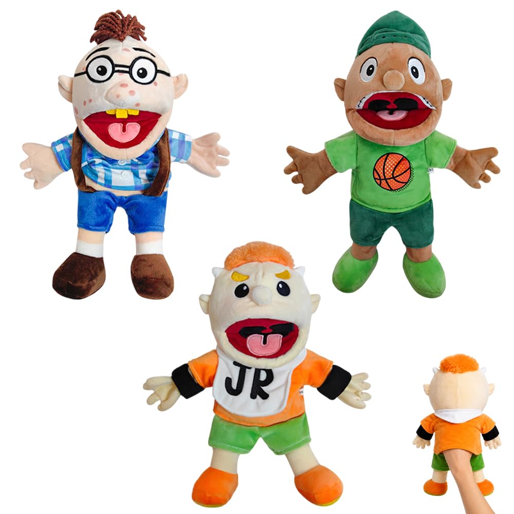 JYQOQH 3PCS 40cm Jeffy Puppet Plush Toy Doll, with Working Mouth