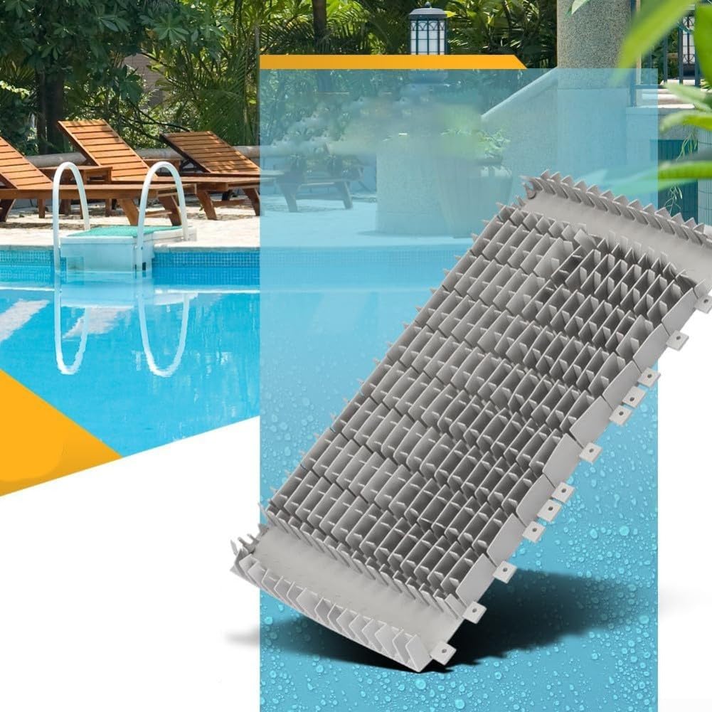Juego de 2 cepillos limpiadores de piscina gris combinación delantera y trasera para Dolphin Plus para dx3 para dx4, 31 x 16 cm PET piezas de repuesto