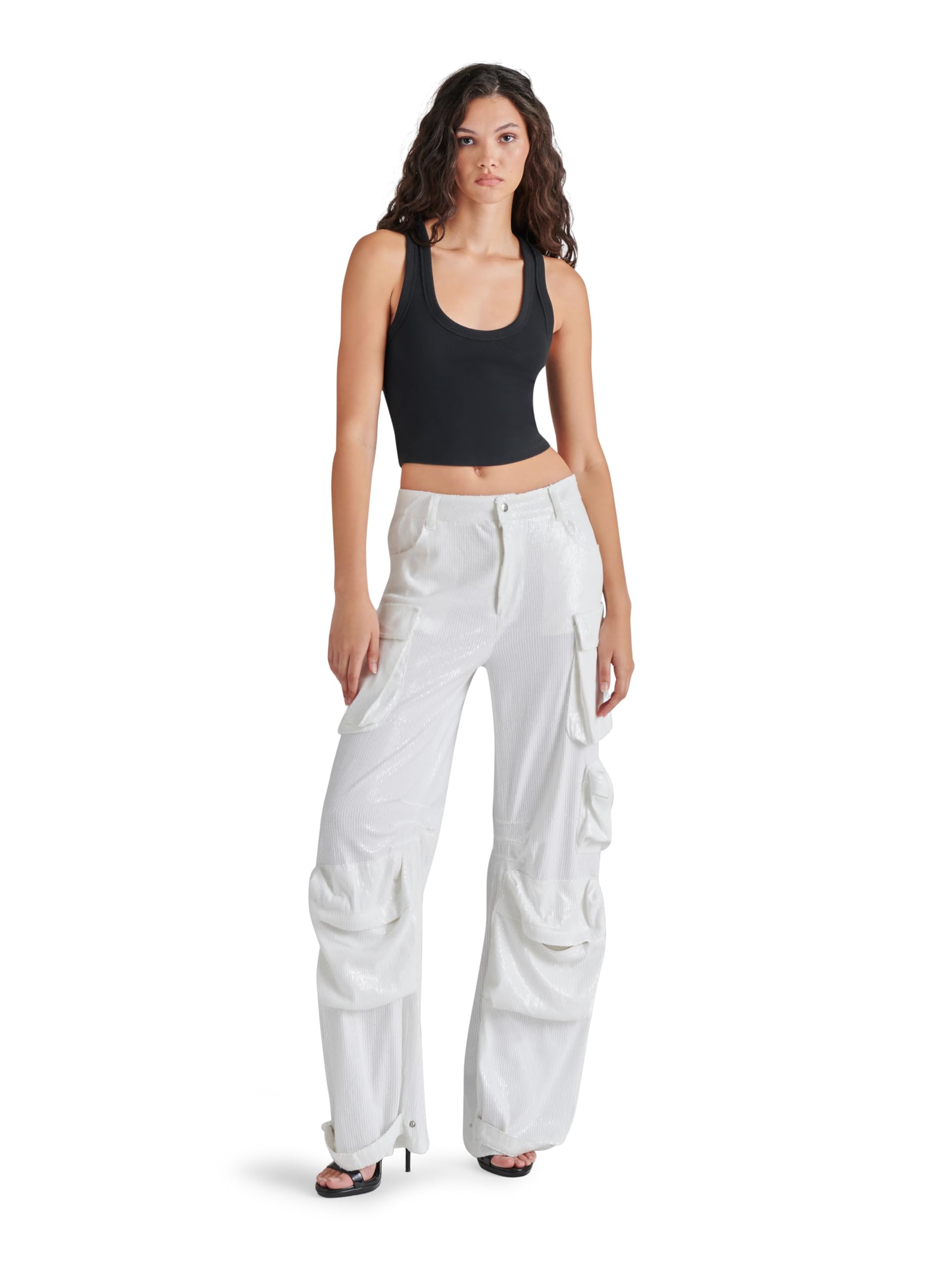 Steve Madden Womens Steve Madden Apparel Duo Sequin Pant