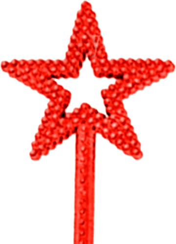 Miniatura 3 de MYUBWTF Varita mágica de plata de 13 pulgadas con forma de elfo y estrella de ángel