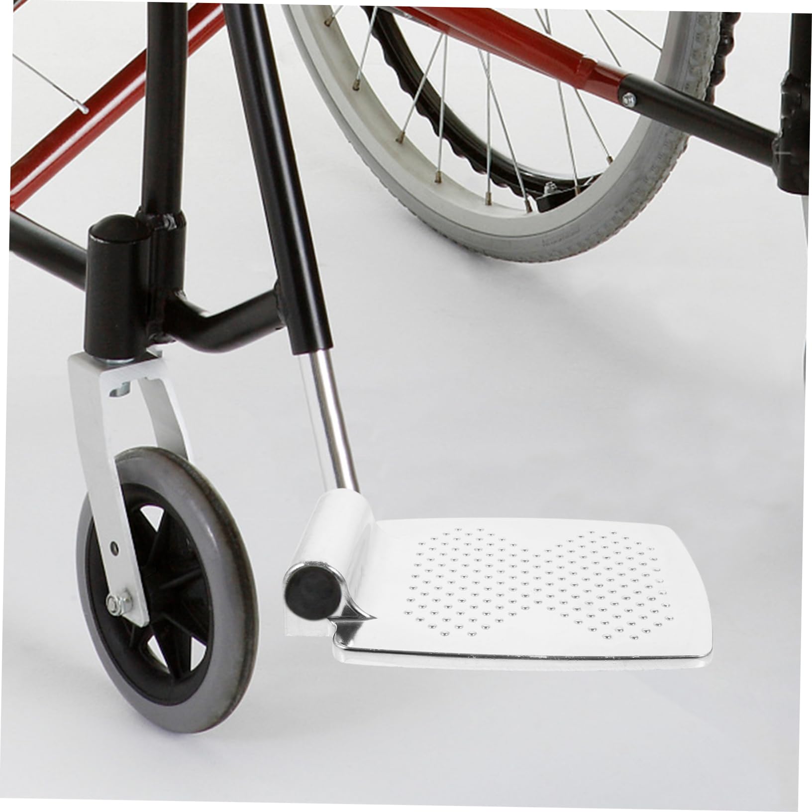 Reposapiés 2 Piezas Silla de Ruedas para Aleación de Aluminio Plata Elevadores Aplicables Seguros y Resistentes para Personas Mayores y Discapacitados