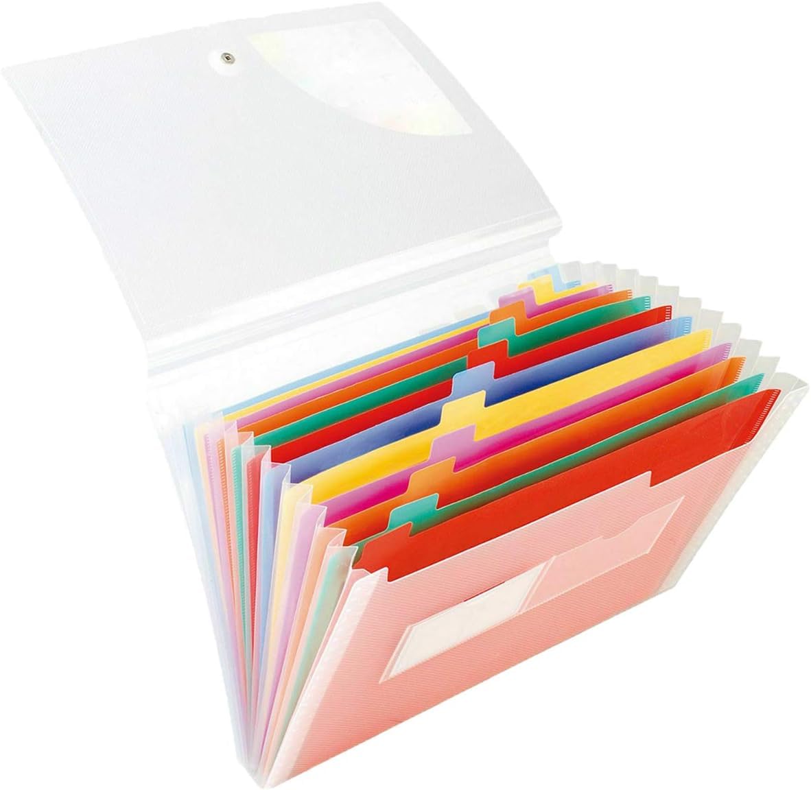 A5 Size 13 Part Compartments Expandable Expanding File Organiser Folder Expander Rainbow Colour Document Wallets Storage