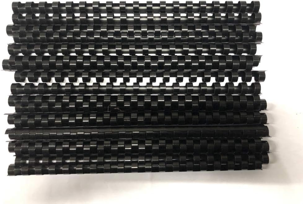 BNC 19 Rings Plastic Letter Size Binding Comb Pack of 100 Size:10mm (3/8")