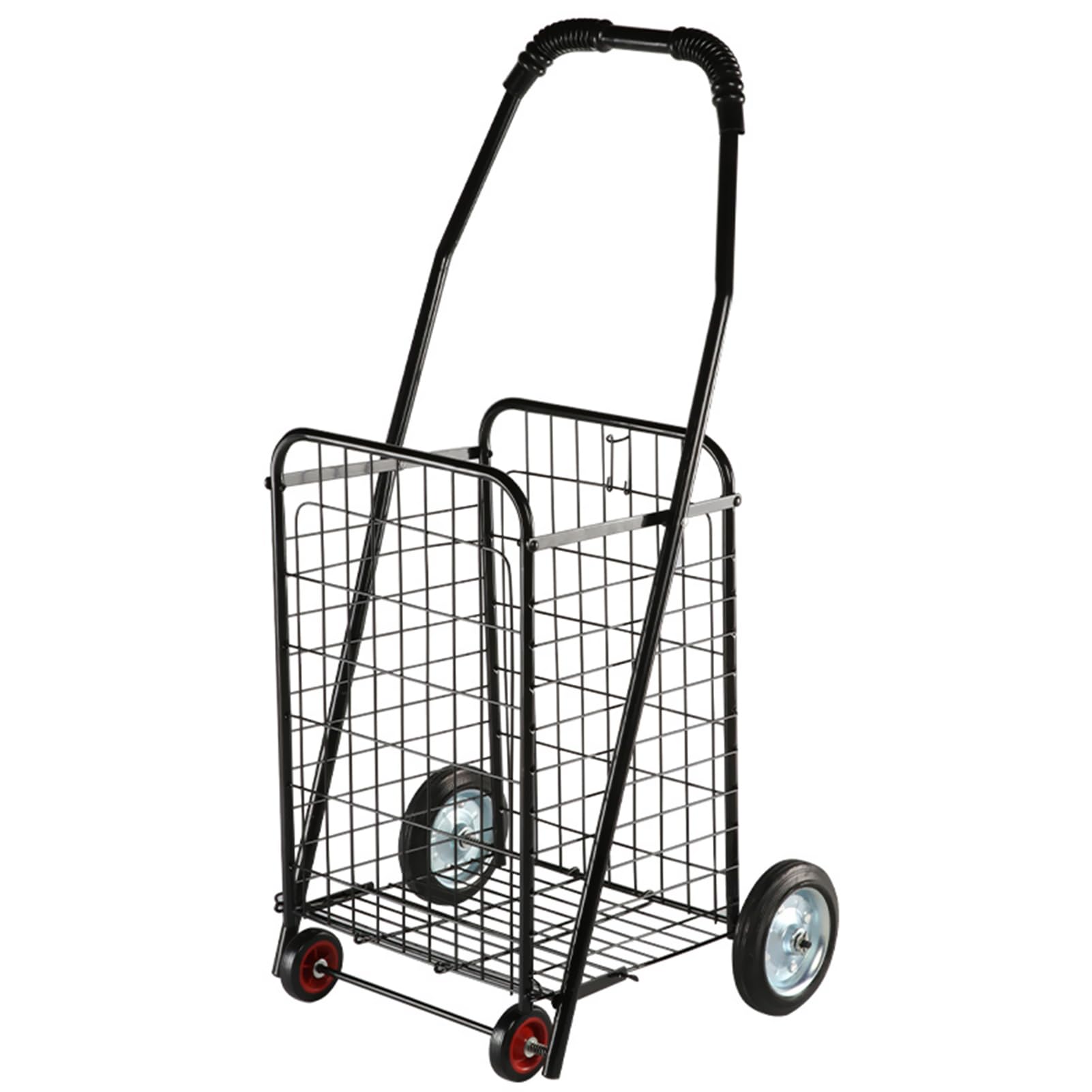 Beauenty Foldable Shopping Cart,Heavy Duty Utility Trolley With Wheels,Portable Collapsible Grocery Cart
