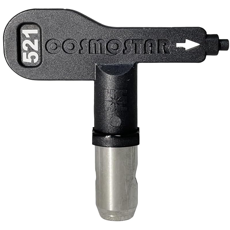 Bico de Pulverização Airless Cosmostar 521 Reversível para Pintura, Compatível com Protetores RAC IV e TRU521, CS521