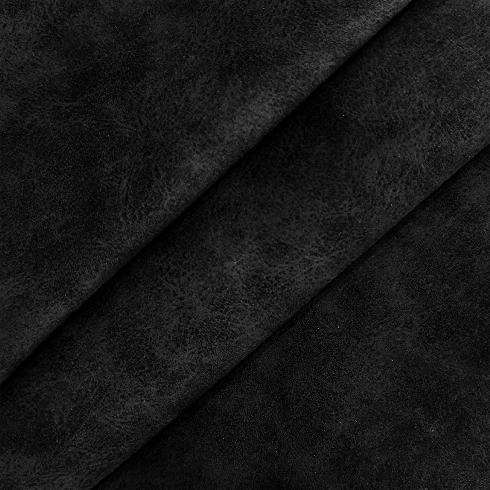 XHT Suede Faux Leather Fabric 30x135cm Waterproof Synthetic PU Leather for Earrings Pouches Hair Bows Making (Black) - Image 2