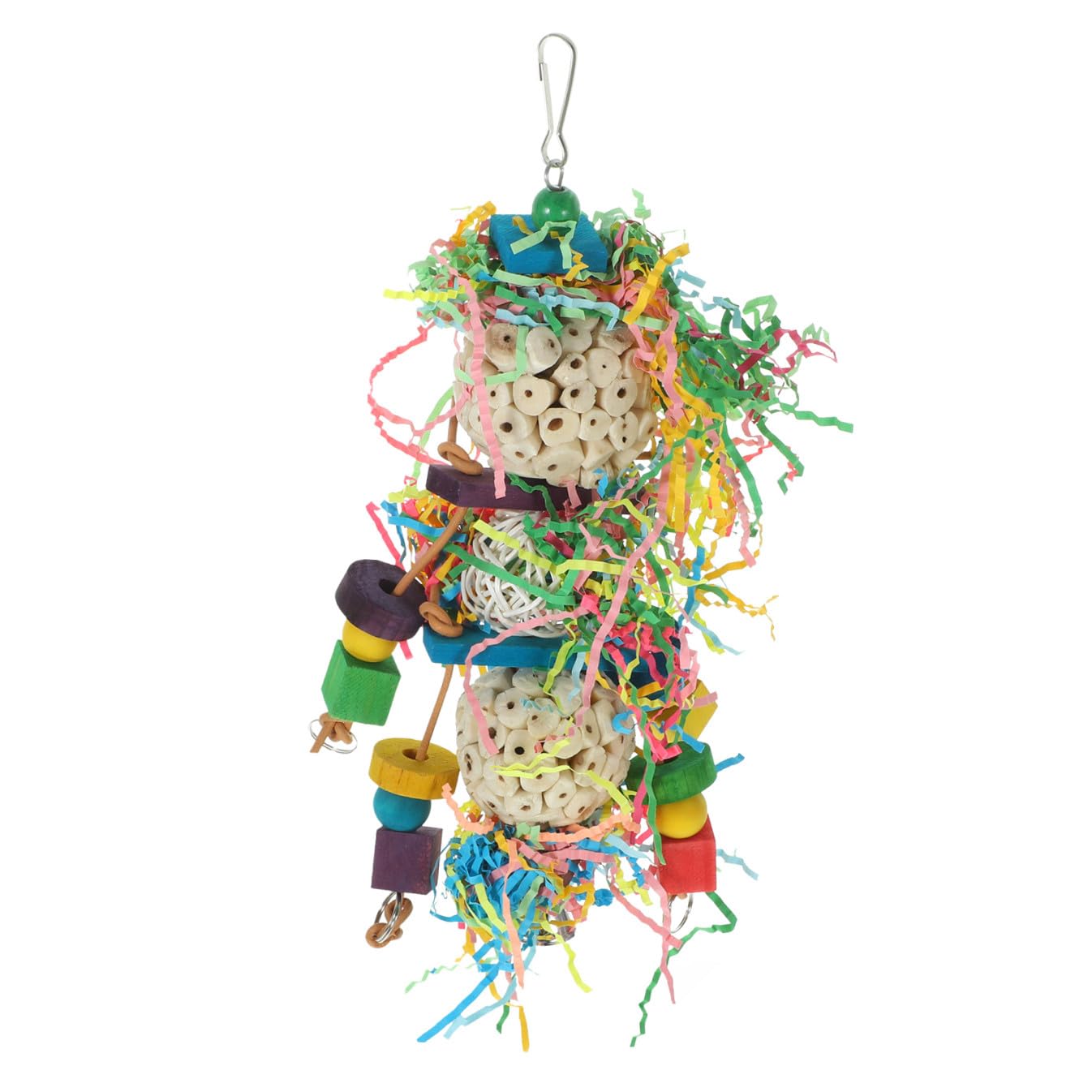 Beaupretty 3pièces Jouet à Mâcher pour Perroquet Accessoire Naturel pour Oiseaux Jouet Suspendu Décoratif pour Cockatiels Perruches Et Oiseaux