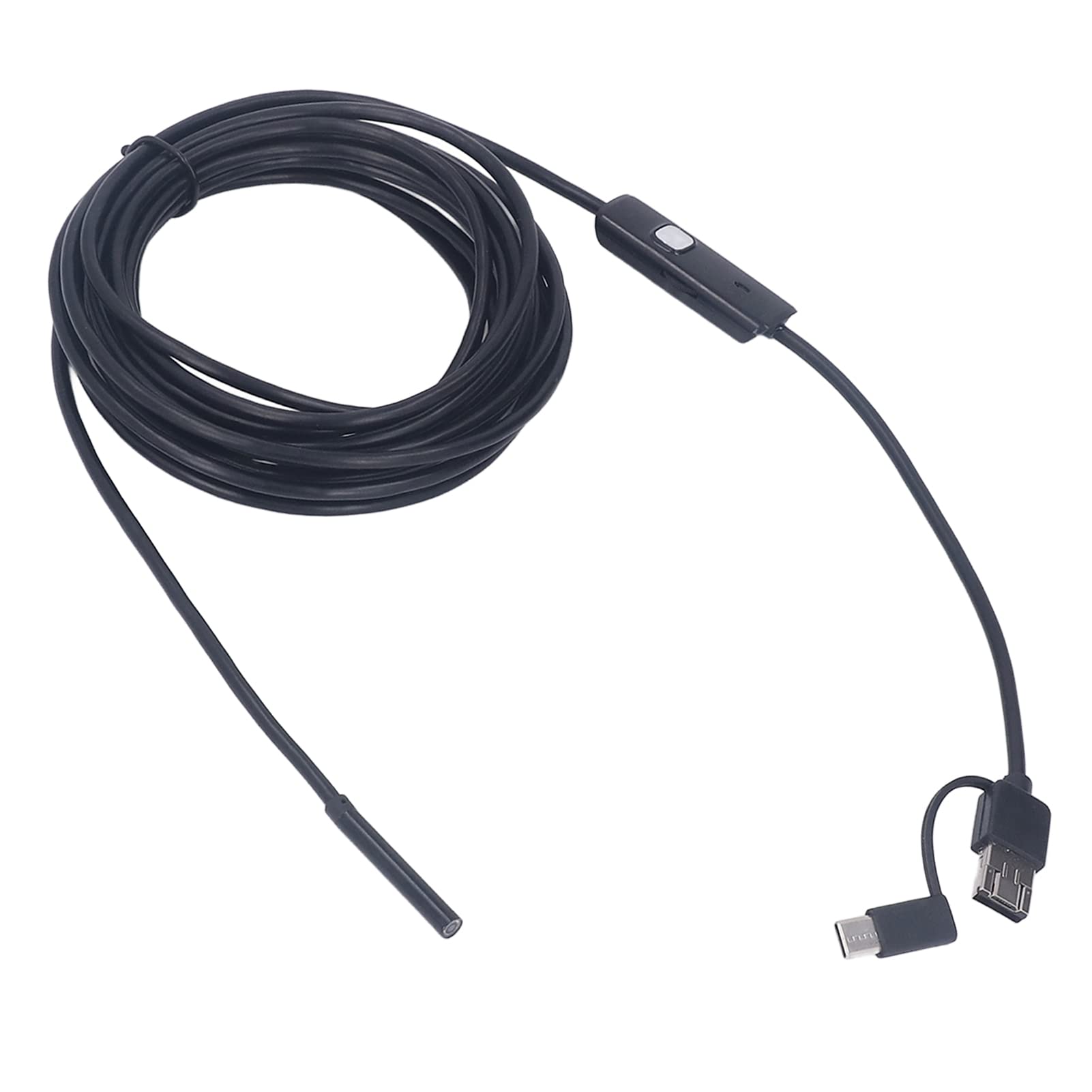 Aparat Endoscope, Kamera Kontroli Borescope Telefon Komórkowy PC PC COSB Typ C 5,5 Mm 5 Elastyczna Sztywna Kamera Węża z LED Light