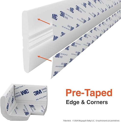 Miniatura 5 de Roving Cove PreFit (ancho) Protector de esquina de borde de chimenea (borde extra ancho de 9 pies, 2 esquinas), protectores de parachoques a prueba