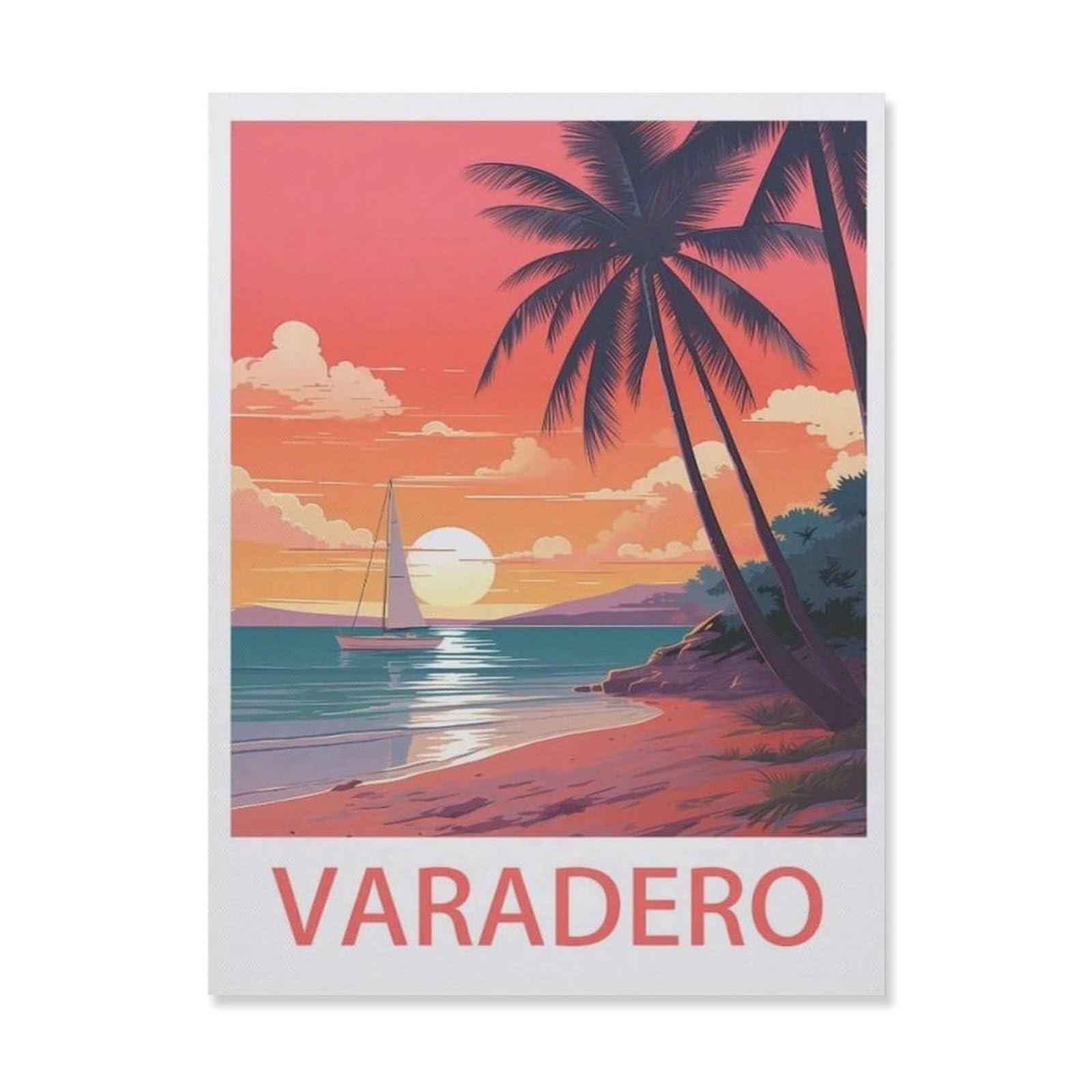 Metal Tin Sign，Varadero Beach，Tin Sign Vintage Bar Kitchen Garage Cave Home Wall Funny Decor Retro Tin Sign(15x30cm）6x12 inch-EI76