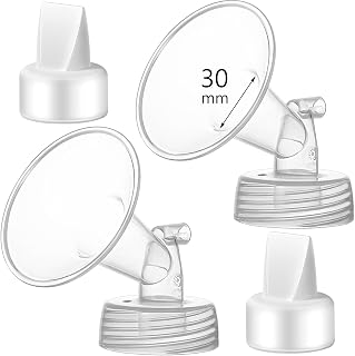 30mm Flange and Duckbill Valve Compatible with Spectra S1 S2 9 Plus Breastpump Replacement to Spectra Pump Parts, Not Original, Replace Accessories.