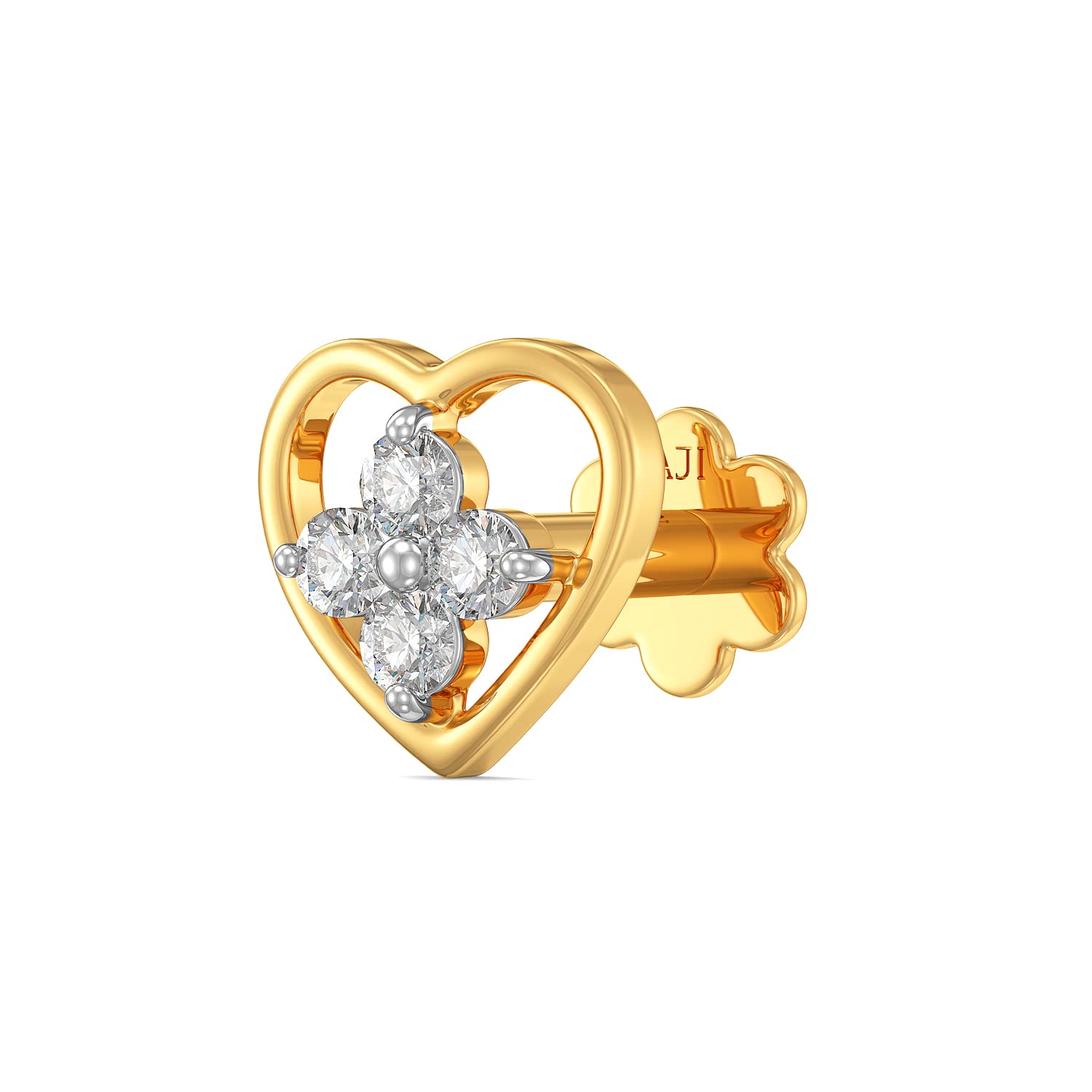 Pride Diamond Collection 18k Yellow Gold and Diamond Nose Pin