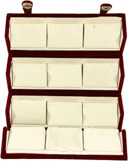 atorakushon® Velvet 12 Pair Earrings Organizer Jewellery Box For Women and Girls Pack of 1 Maroon Price In India