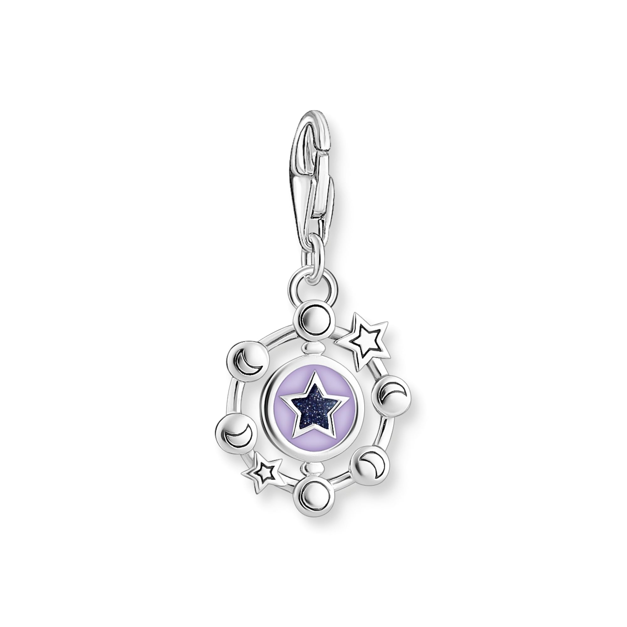 Thomas Sabo Damen Charm-Anhänger Stern & Mond Charm Club 925 Sterling Silber 1794-051-14