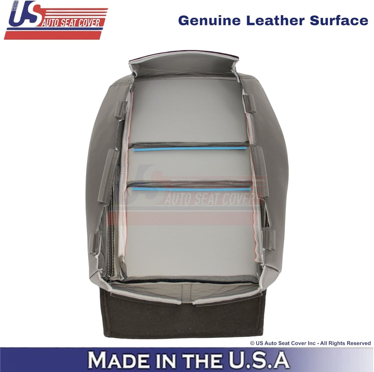 2011-2013 fits Dodge Durango Genuine Leather Front Seat Covers Medium Graystone